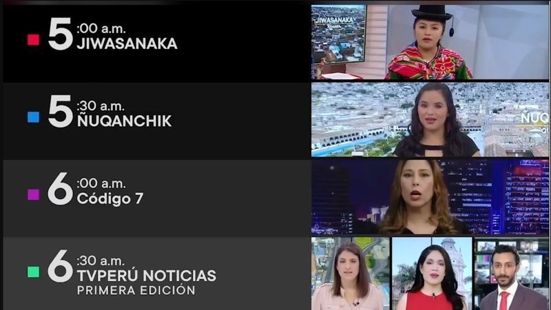 Peru's state TV broadcasts 23 hours in Spanish daily but only 1 hour in indigenous languages